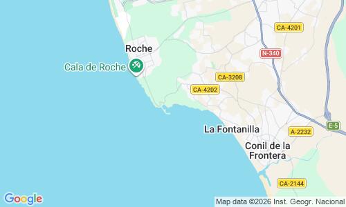 Ausschnitt der Weltkarte zu Playa de Fuente del Gallo
