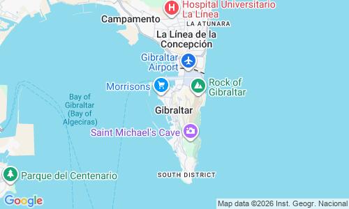 Ausschnitt der Weltkarte zu Playa de Getares