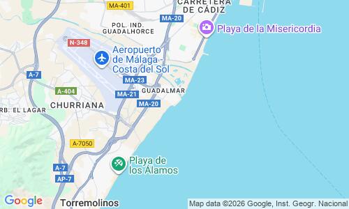 Ausschnitt der Weltkarte zu Playa de Guadalmar