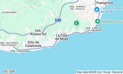 Ausschnitt der Weltkarte zu Playa de La Cala de Mijas
