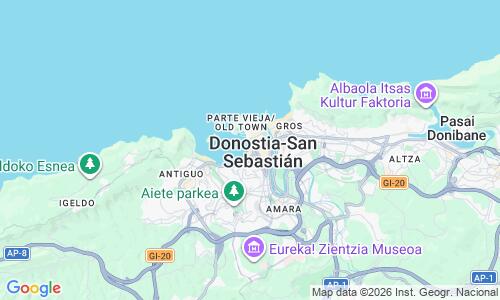 Ausschnitt der Weltkarte zu Playa de la Concha
