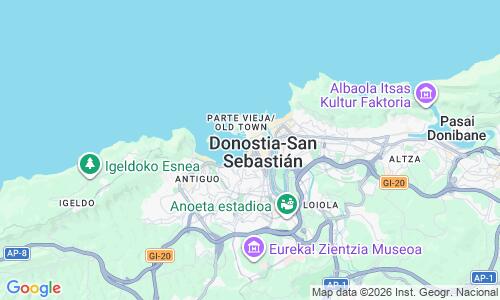 Ausschnitt der Weltkarte zu Playa de La Concha