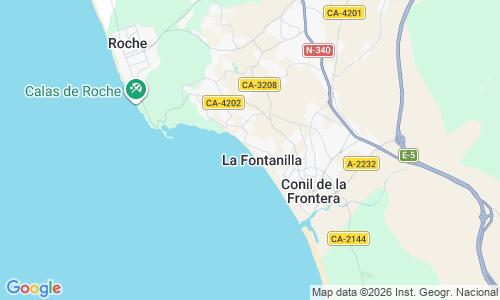 Ausschnitt der Weltkarte zu Playa de La Fontanilla
