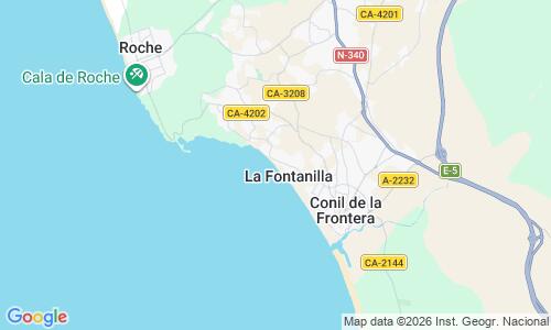 Ausschnit der Weltkarte zu Playa de La Fontanilla