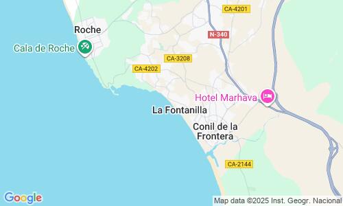 Ausschnitt der Weltkarte zu Playa de la Fontanilla