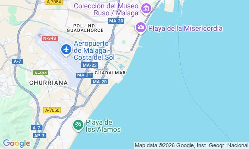 Ausschnitt der Weltkarte zu Playa de La Misericordia