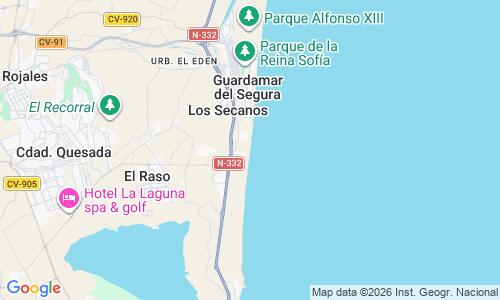 Ausschnitt der Weltkarte zu Playa de la Roqueta