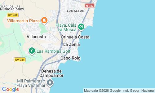 Ausschnitt der Weltkarte zu Playa de La Zenia
