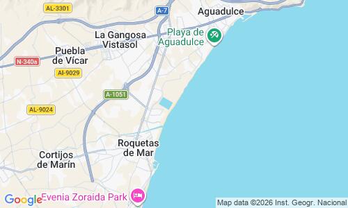 Ausschnitt der Weltkarte zu Playa de Las Salinas