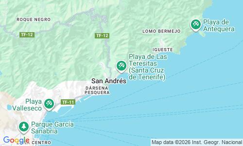 Ausschnitt der Weltkarte zu Playa de Las Teresitas