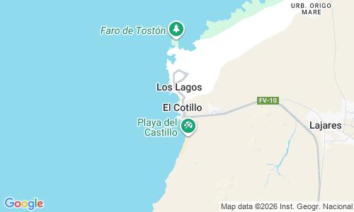 Ausschnitt der Weltkarte zu Playa de Los Lagos (El Cotillo)