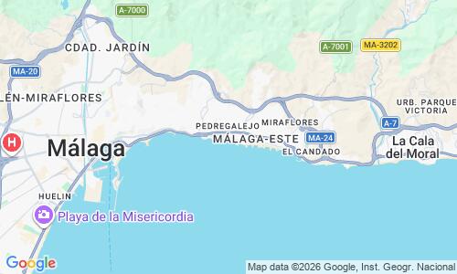 Ausschnitt der Weltkarte zu Playa de Pedregalejo