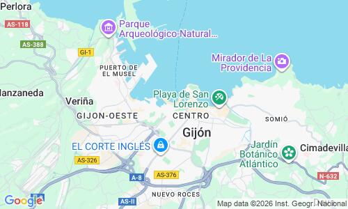 Ausschnitt der Weltkarte zu Playa de Poniente