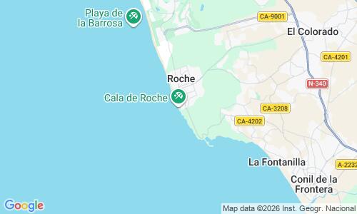 Ausschnitt der Weltkarte zu Playa de Roche
