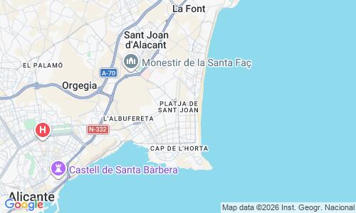 Ausschnitt der Weltkarte zu Playa de San Juan