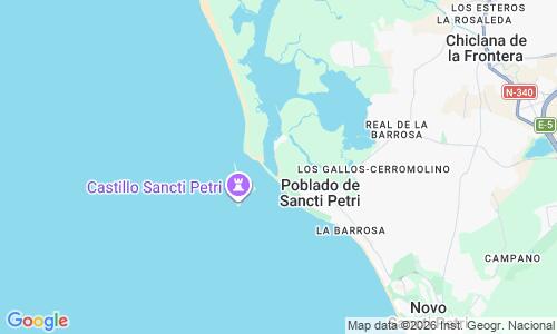 Ausschnitt der Weltkarte zu Playa de Sancti Petri