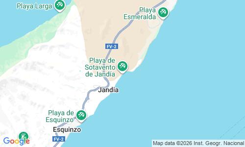 Ausschnitt der Weltkarte zu Playa de Sotavento