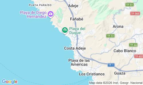 Ausschnitt der Weltkarte zu Playa de Torviscas