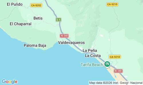Ausschnitt der Weltkarte zu Playa de Valdevaqueros
