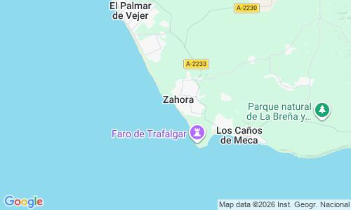 Ausschnitt der Weltkarte zu Playa de Zahora