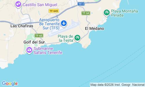 Ausschnitt der Weltkarte zu Playa del Confital