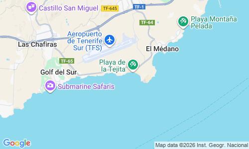 Ausschnitt der Weltkarte zu Playa del Confital