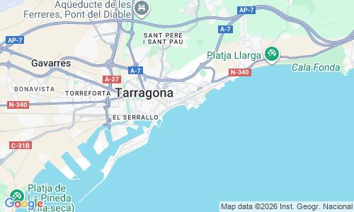 Ausschnitt der Weltkarte zu Playa del Miracle