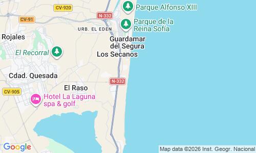 Ausschnitt der Weltkarte zu Playa del Moncayo