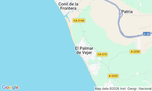 Ausschnitt der Weltkarte zu Playa del Palmar