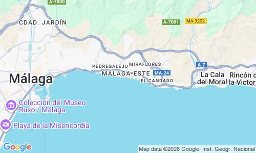 Ausschnitt der Weltkarte zu Playa del Palo