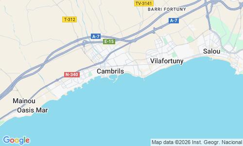 Ausschnitt der Weltkarte zu Playa del Regueral