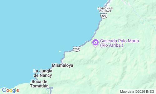 Ausschnitt der Weltkarte zu Playa Gemelas