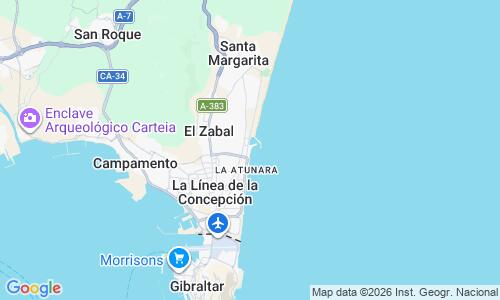 Ausschnitt der Weltkarte zu Playa La Atunara
