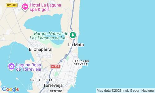 Ausschnitt der Weltkarte zu Playa La Mata