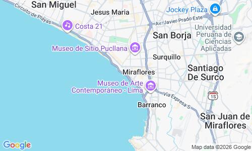 Ausschnit der Weltkarte zu Playa La Pampilla