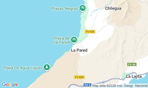 Ausschnitt der Weltkarte zu Playa La Pared