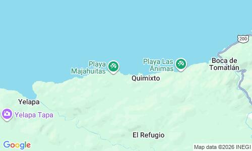 Ausschnitt der Weltkarte zu Playa Las Caletas