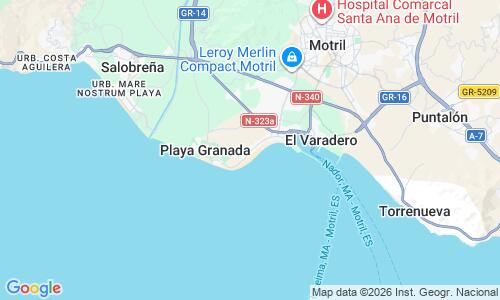 Ausschnitt der Weltkarte zu Playa Poniente Motril