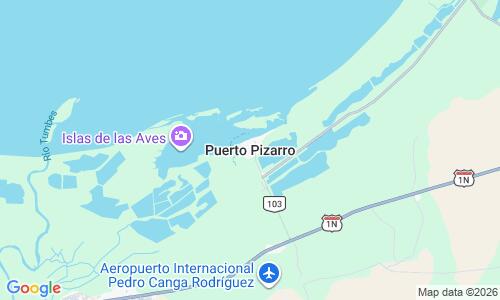 Ausschnitt der Weltkarte zu Playa Puerto Pizarro