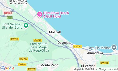 Ausschnitt der Weltkarte zu Playa Santa Ana