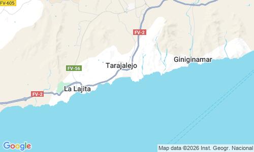 Ausschnitt der Weltkarte zu Playa Tarajalejo