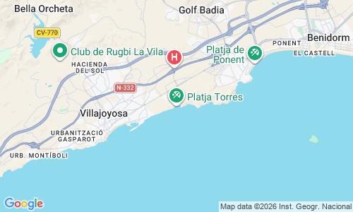 Ausschnitt der Weltkarte zu Playa Torre Bermeja