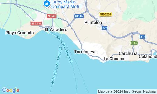 Ausschnitt der Weltkarte zu Playa Torrenueva