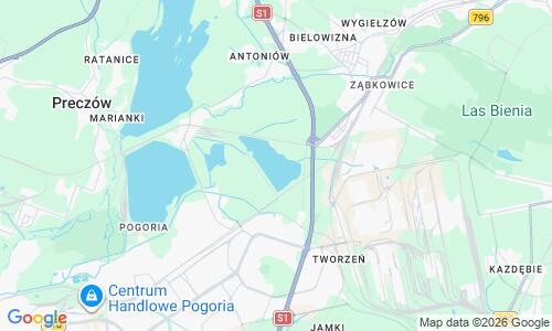 Ausschnitt der Weltkarte zu Plaża Pogoria I