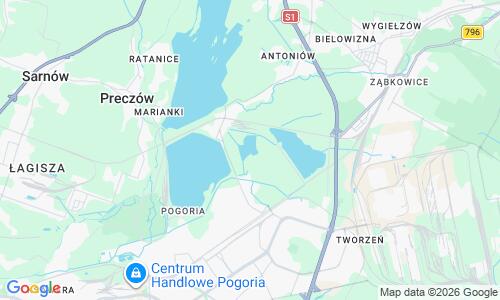 Ausschnitt der Weltkarte zu Plaża Pogoria II