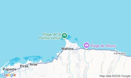 Ausschnit der Weltkarte zu Pointe Vénus