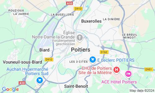 Ausschnitt der Weltkarte zu Poitiers