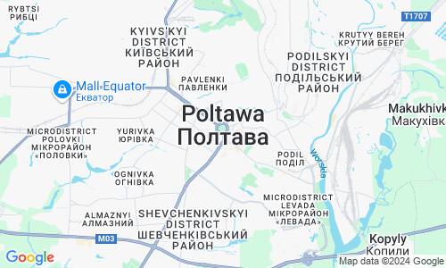 Ausschnitt der Weltkarte zu Poltawa