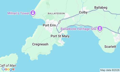 Ausschnitt der Weltkarte zu Port St Mary Strand
