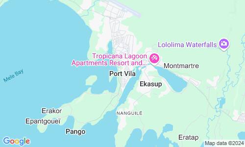 Ausschnitt der Weltkarte zu Port Vila